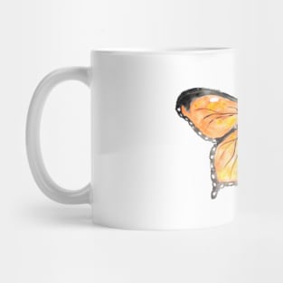 orange and black butterfly watercolor 2 Mug